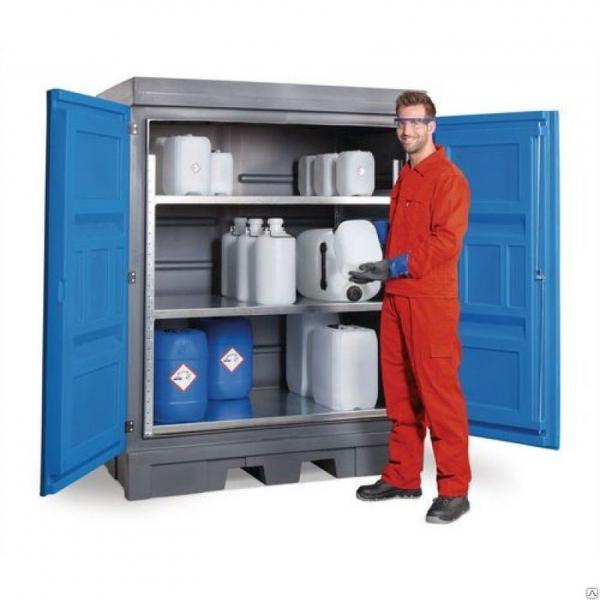 Шкаф PolySafe типа K из полиэтилена для хранения химических веществ